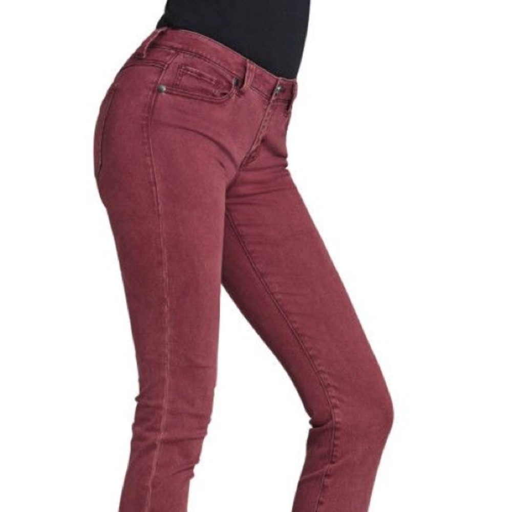 CAbi super skinny jeans size 0 stretch Bordeaux